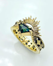 Load image into Gallery viewer, The Erté - Deep Teal Sapphire