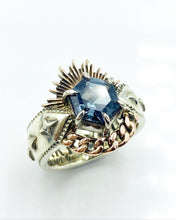 Load image into Gallery viewer, Bespoke Steel Blue Hexagon Spinel - MY HEART YOU HAVE
