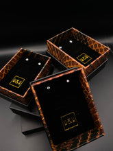 Load image into Gallery viewer, 18ct gold flat back studs with Swarovski diamonds
