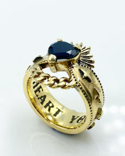 Load image into Gallery viewer, Bespoke MY HEART YOU HAVE  with Black Spinel Heart
