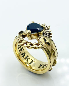 Bespoke MY HEART YOU HAVE  with Black Spinel Heart