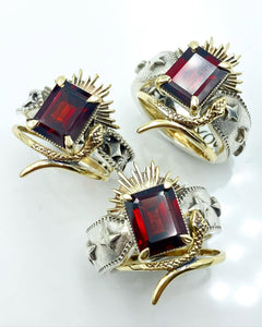 My heart you have in Emerald cut garnet.
