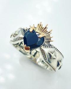 My Heart You Have - Rose gold and Black Spinel