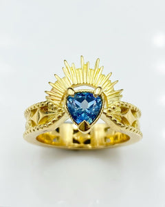 The Erté - Trillion Blue Sapphire
