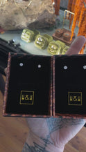 Load and play video in Gallery viewer, 18ct gold flat back studs with Swarovski diamonds
